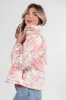 Vail Valley Pink Multi Patch Floral Quilted Zip Up Jacket sold by Pink Lily