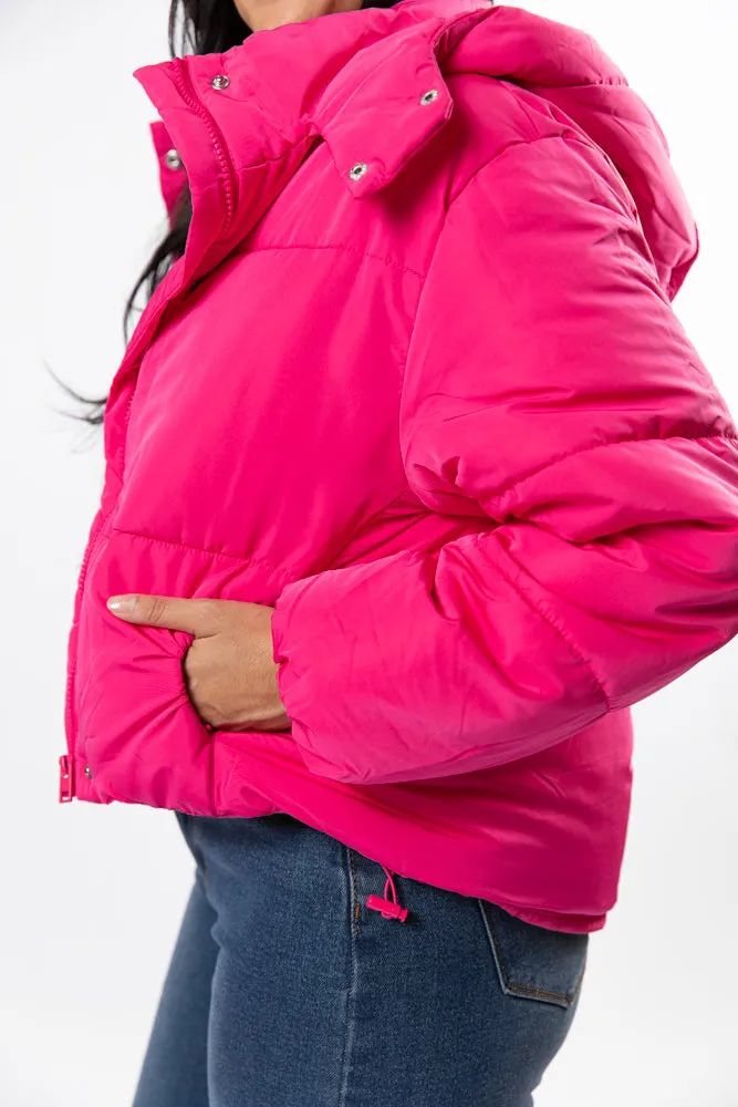 Called It Fuchsia Hooded Puffer Jacket SALE sold by Pink Lily product image thumbnail 5
