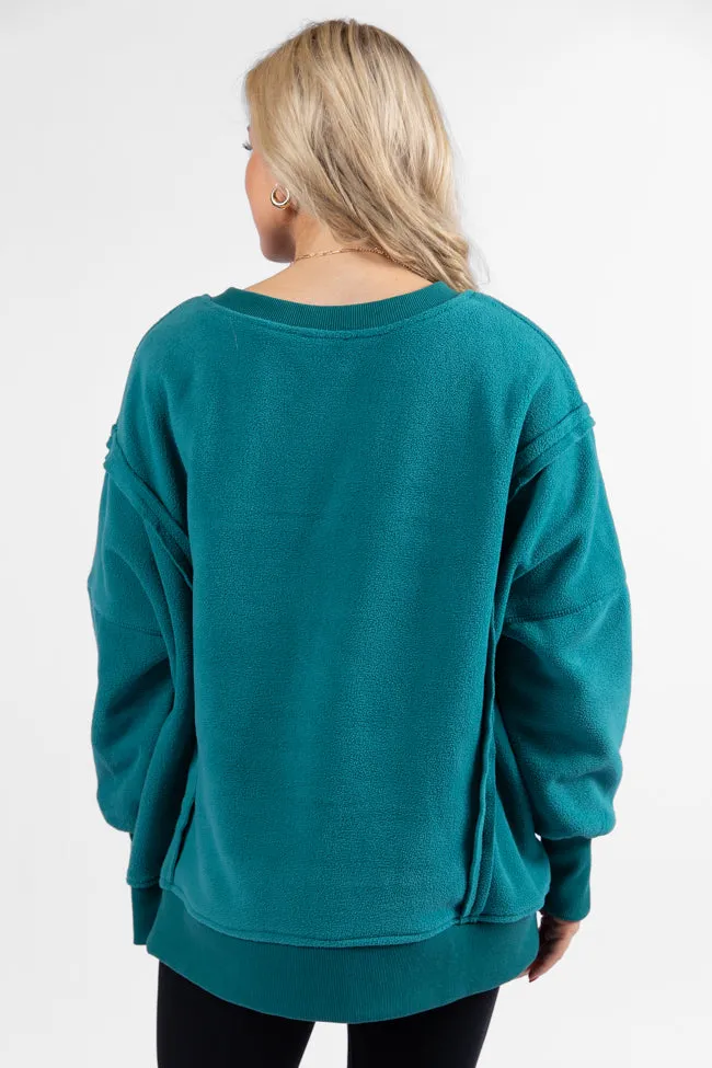 Scouted Out Jade Oversized Fleece Sweatshirt SALE sold by Pink Lily product image thumbnail 5