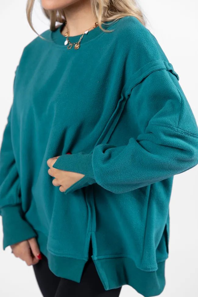 Scouted Out Jade Oversized Fleece Sweatshirt SALE sold by Pink Lily product image thumbnail 3