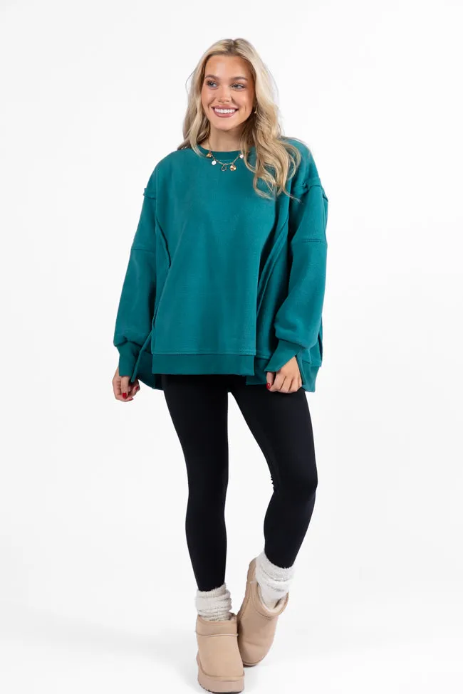 Scouted Out Jade Oversized Fleece Sweatshirt SALE sold by Pink Lily product image thumbnail 2