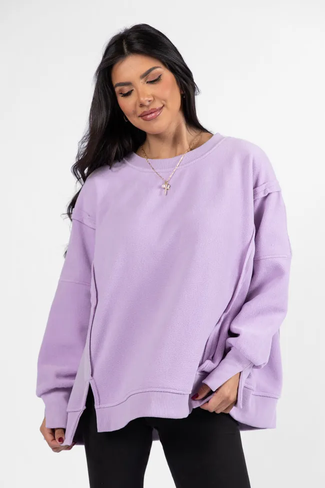 Scouted Out Purple Oversized Fleece Sweatshirt FINAL SALE sold by Pink Lily