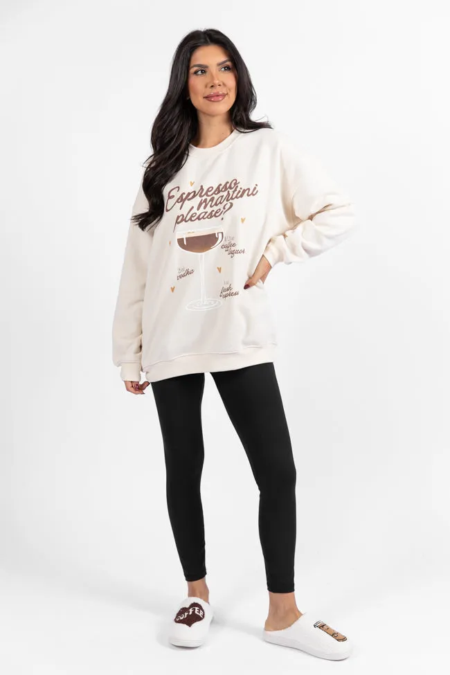 Espresso Martini Please Cream Graphic Sweatshirt sold by Pink Lily product image thumbnail 2