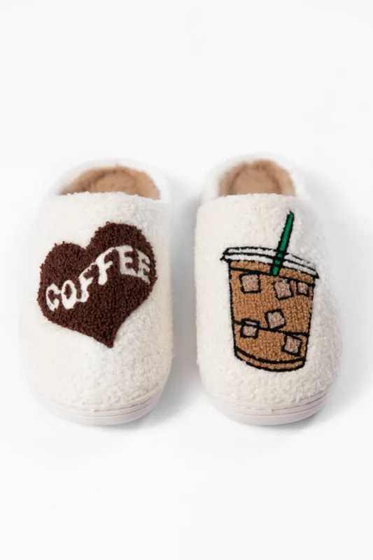 Coffee Love Slippers- Coming Soon DOORBUSTER sold by Pink Lily
