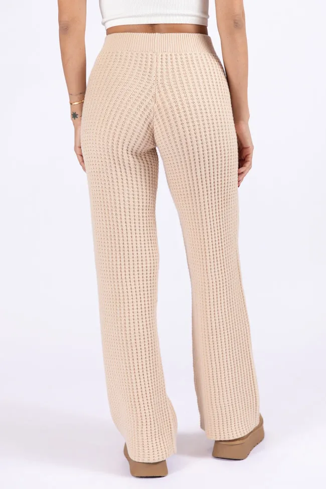 This Is Why Tan Thermal Waffle Knit Pants FINAL SALE sold by Pink Lily product image thumbnail 4
