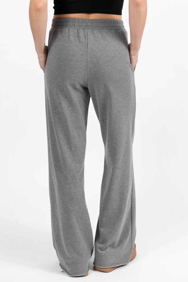 Before You Go Grey Wide Leg Sweatpants FINAL SALE sold by Pink Lily product image thumbnail 4