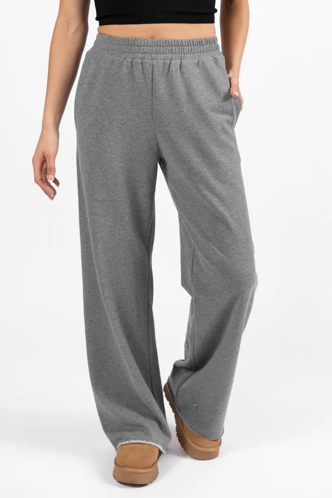 Before You Go Grey Wide Leg Sweatpants FINAL SALE sold by Pink Lily