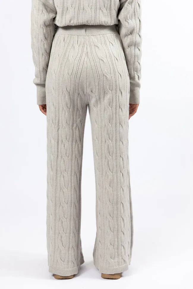 Forever Winter Grey Cable Knit Lounge Pants FINAL SALE sold by Pink Lily product image thumbnail 4