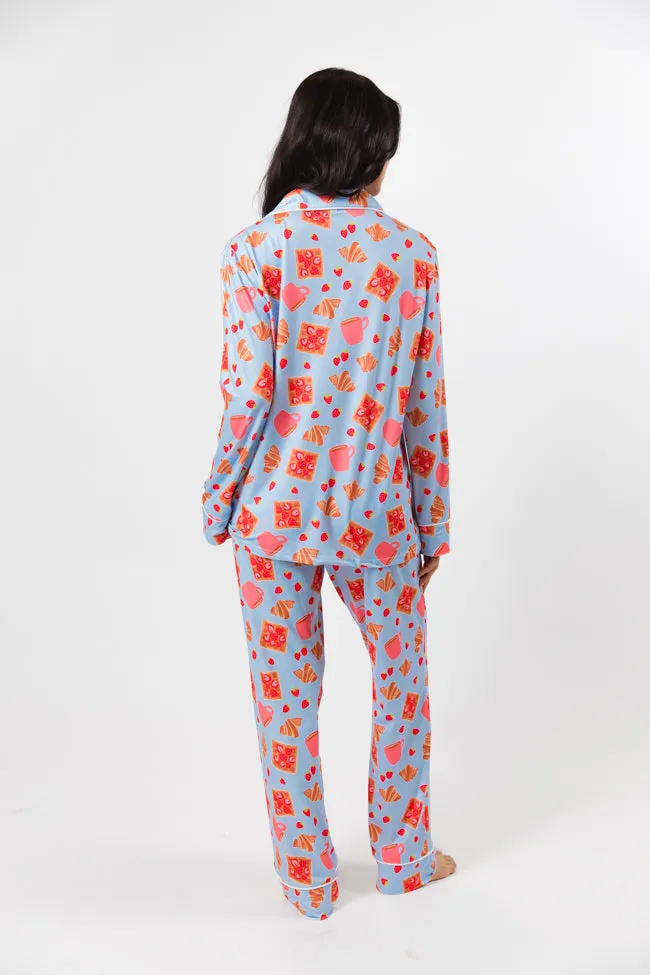 On A Cloud In Girl Brunch Plush Knit Pajama Set FINAL SALE sold by Pink Lily product image thumbnail 5