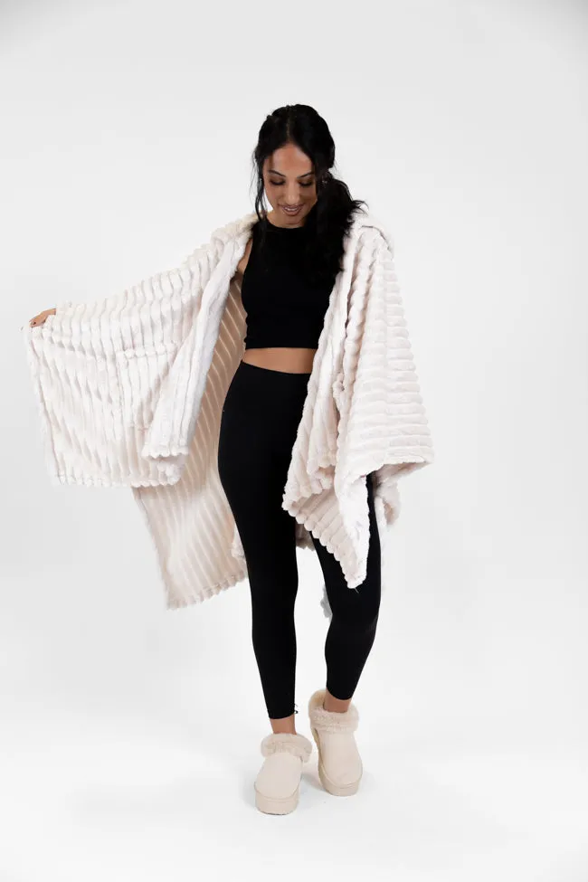 Cover Me Up Cream Luxe Fur Sherpa Wrap sold by Pink Lily product image thumbnail 3