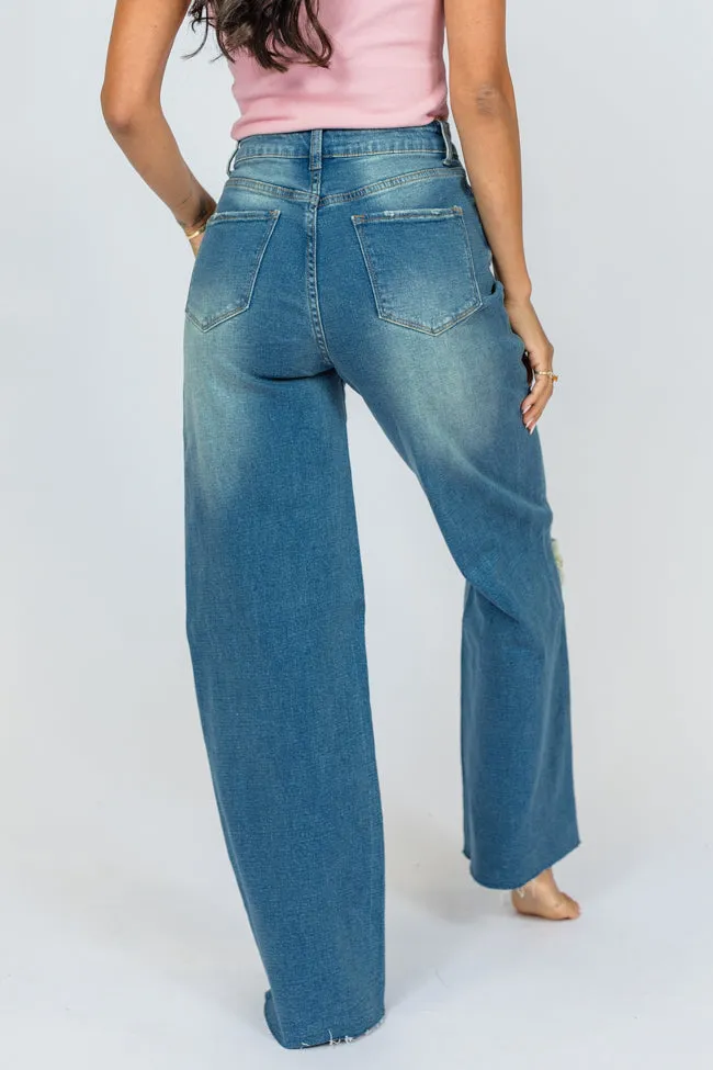 Kelsea Medium Wash Tall Wide Leg Jeans FINAL SALE sold by Pink Lily product image thumbnail 5