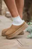 Gabbie Chestnut Embroidered Slippers FINAL SALE sold by Pink Lily