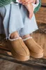 Gabbie Chestnut Embroidered Slippers FINAL SALE sold by Pink Lily