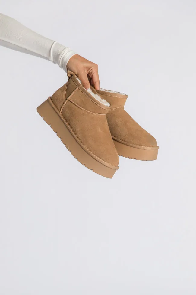 Georgia Chestnut Platform Mini Boots FINAL SALE sold by Pink Lily product image thumbnail 4