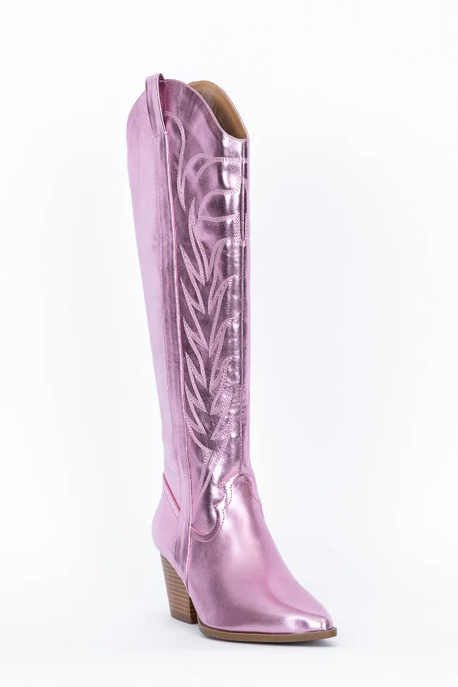 Shania Metallic Pink Cowboy Boots FINAL SALE sold by Pink Lily product image thumbnail 3