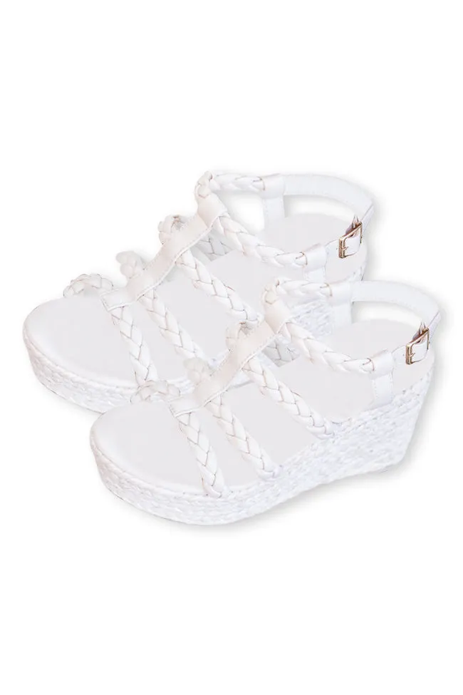 Nomi Cream Braided Wedges FINAL SALE sold by Pink Lily product image thumbnail 4