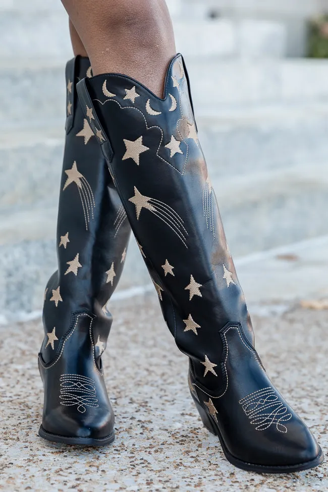 Luna Black Star and Moon Western Boots FINAL SALE sold by Pink Lily product image thumbnail 2