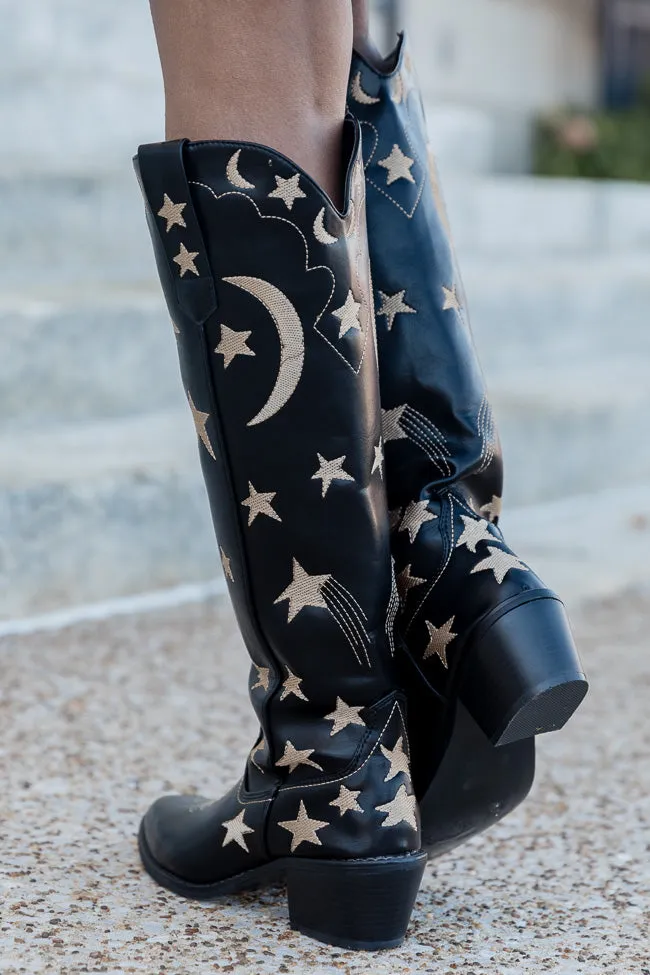 Luna Black Star and Moon Western Boots FINAL SALE sold by Pink Lily product image thumbnail 4