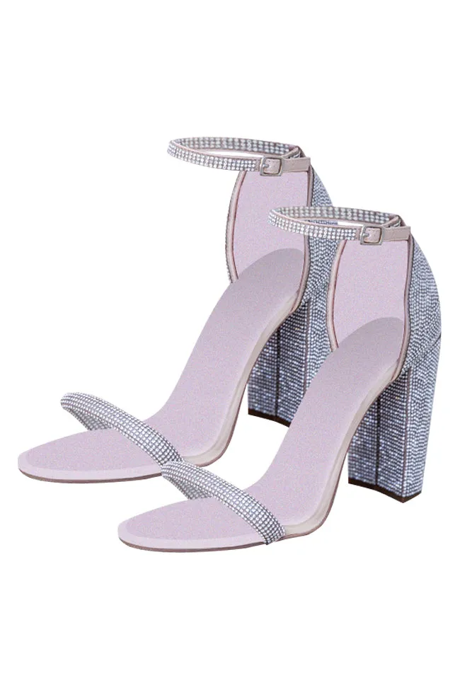 Haven Nude Rhinestone Block Heels FINAL SALE sold by Pink Lily product image thumbnail 3