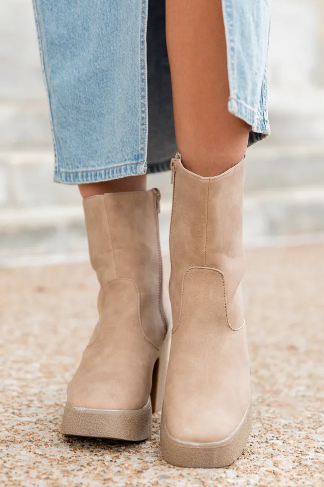 Hilary Tan Square Toe Platform Booties FINAL SALE sold by Pink Lily product image thumbnail 2