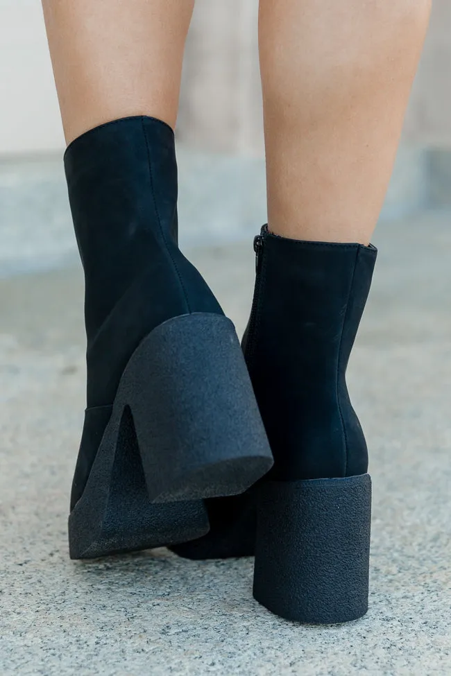 Hilary Black Square Toe Platform Booties FINAL SALE sold by Pink Lily product image thumbnail 4