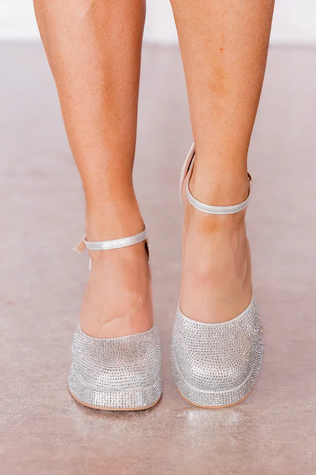 Eve Silver Chunky Sparkle Heel FINAL SALE sold by Pink Lily product image thumbnail 4