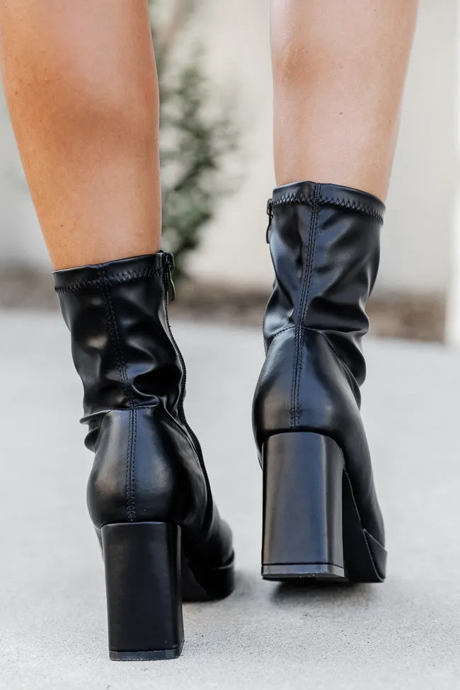 Candace Black Square Toe Booties FINAL SALE sold by Pink Lily product image thumbnail 3