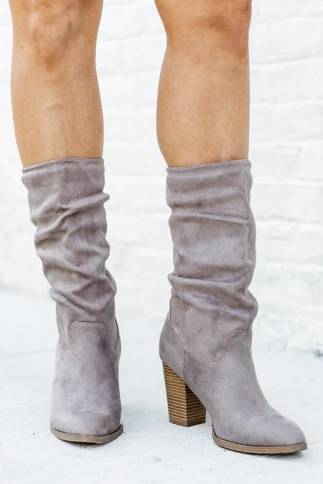 Christie Taupe Slouchy Suede Boots FINAL SALE sold by Pink Lily