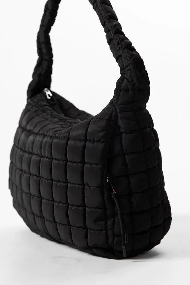 Black Quilted Carry All Bag DOORBUSTER sold by Pink Lily product image thumbnail 5