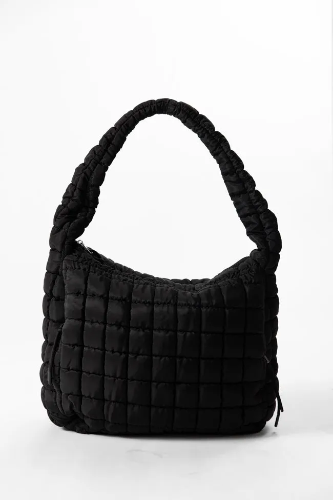 Black Quilted Carry All Bag DOORBUSTER sold by Pink Lily product image thumbnail 3