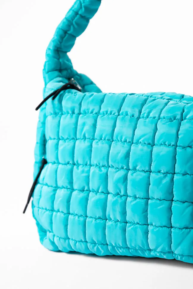Turquoise Blue Quilted Carry All Bag sold by Pink Lily product image thumbnail 3