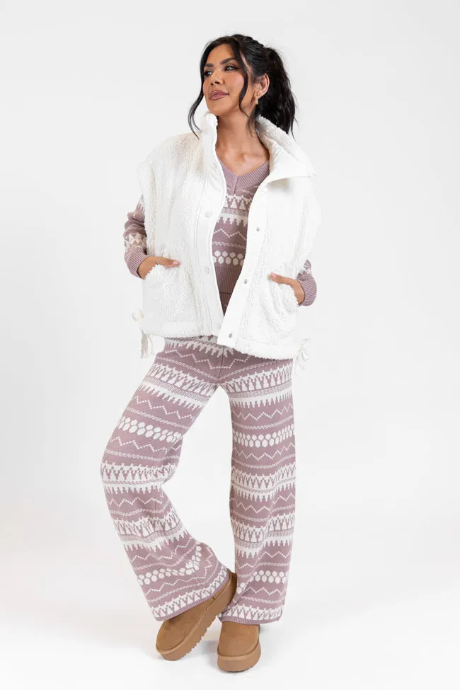 Feel It All White Oversized Sherpa Vest FINAL SALE sold by Pink Lily product image thumbnail 2