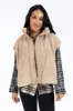 Feel It All Beige Oversized Sherpa Vest sold by Pink Lily