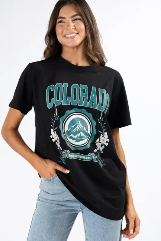 Colorado Black Graphic Tee sold by Pink Lily
