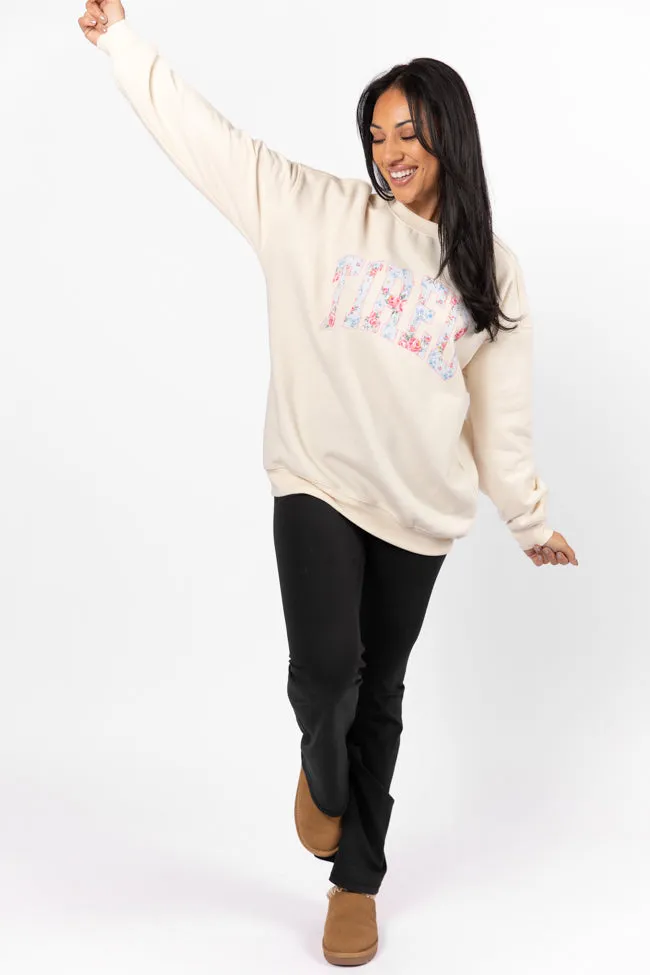 Tired Cream Oversized Graphic Sweatshirt sold by Pink Lily product image thumbnail 3