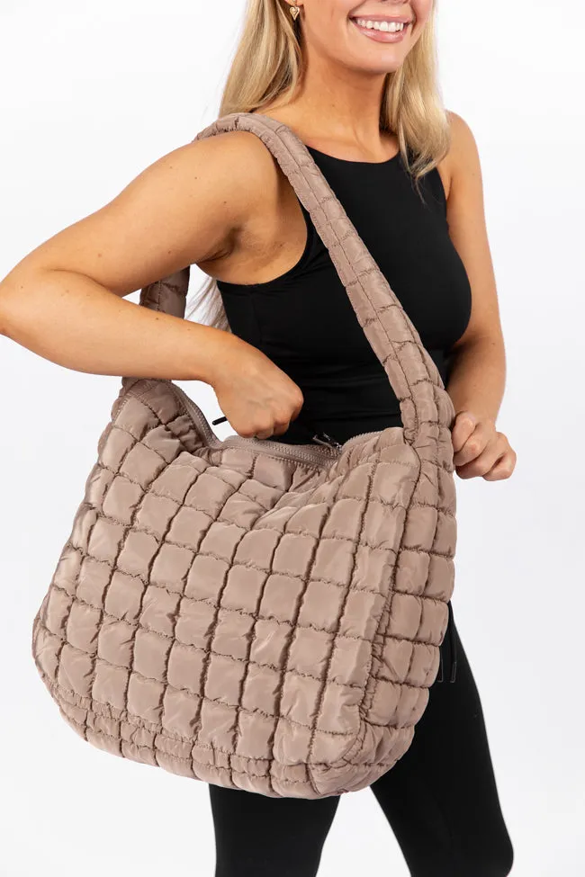 Tan Quilted Carry All Bag SALE sold by Pink Lily product image thumbnail 2