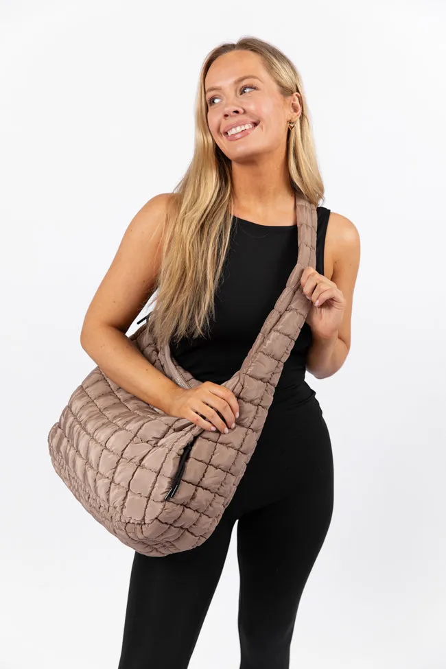 Tan Quilted Carry All Bag SALE sold by Pink Lily product image thumbnail 5