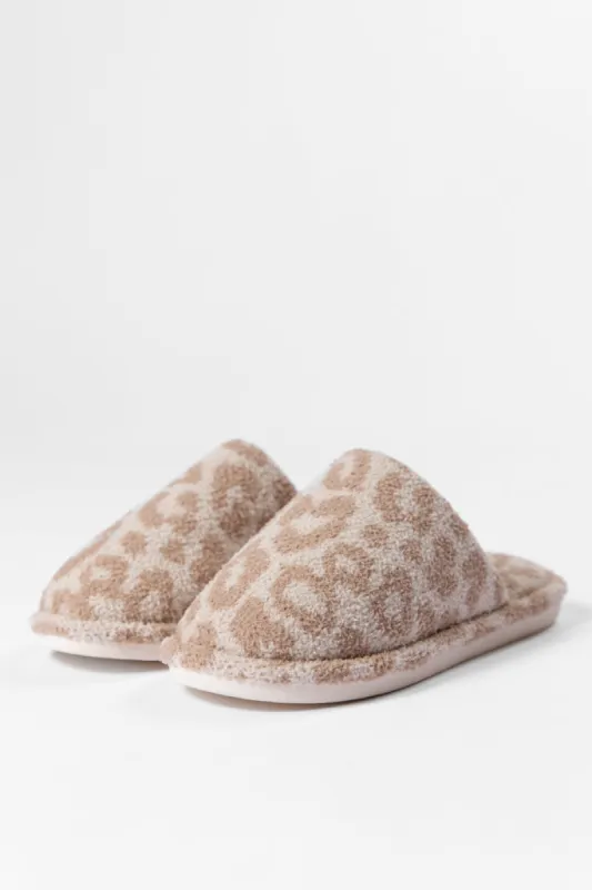 Tan Leopard Slippers DOORBUSTER sold by Pink Lily