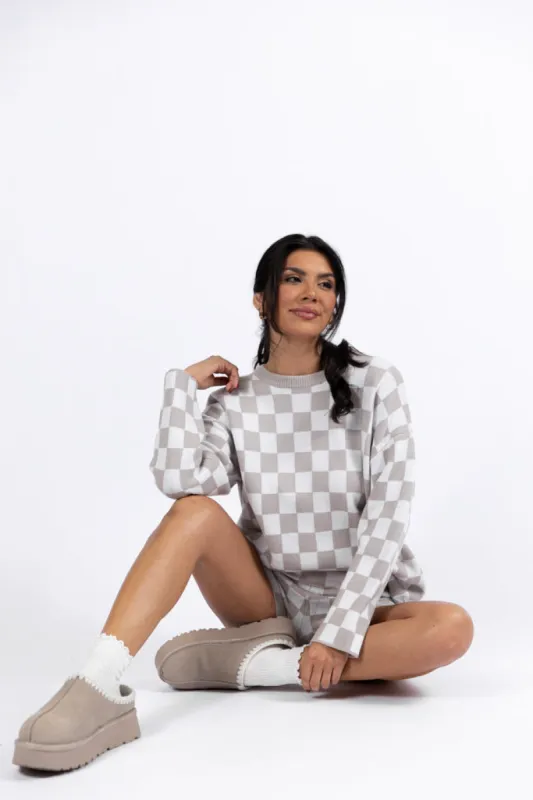 Sign Of The Times Checkered Sweater Set FINAL SALE sold by Pink Lily