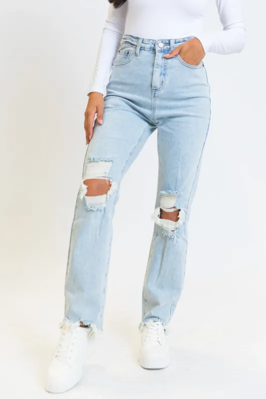 Danae Distressed Jeans FINAL SALE sold by Pink Lily