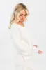 Dawn Ivory Fuzzy V-neck Sweater FINAL SALE sold by Pink Lily