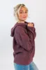 Found Your Love Wine Oversized Waffle Hooded Sweater FINAL SALE sold by Pink Lily