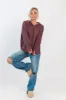 Found Your Love Wine Oversized Waffle Hooded Sweater FINAL SALE sold by Pink Lily
