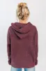 Found Your Love Wine Oversized Waffle Hooded Sweater FINAL SALE sold by Pink Lily