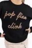 Pop Fizz Clink Black Sweater FINAL SALE sold by Pink Lily