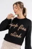 Pop Fizz Clink Black Sweater FINAL SALE sold by Pink Lily
