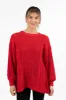 Wide Open Spaces Red Chenille Cable Knit Oversized Sweater FINAL SALE sold by Pink Lily