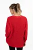 Wide Open Spaces Red Chenille Cable Knit Oversized Sweater FINAL SALE sold by Pink Lily