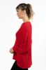 Wide Open Spaces Red Chenille Cable Knit Oversized Sweater FINAL SALE sold by Pink Lily