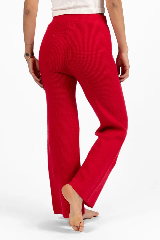 Cloud Chaser Red Sweater Knit Pants FINAL SALE sold by Pink Lily product image thumbnail 4